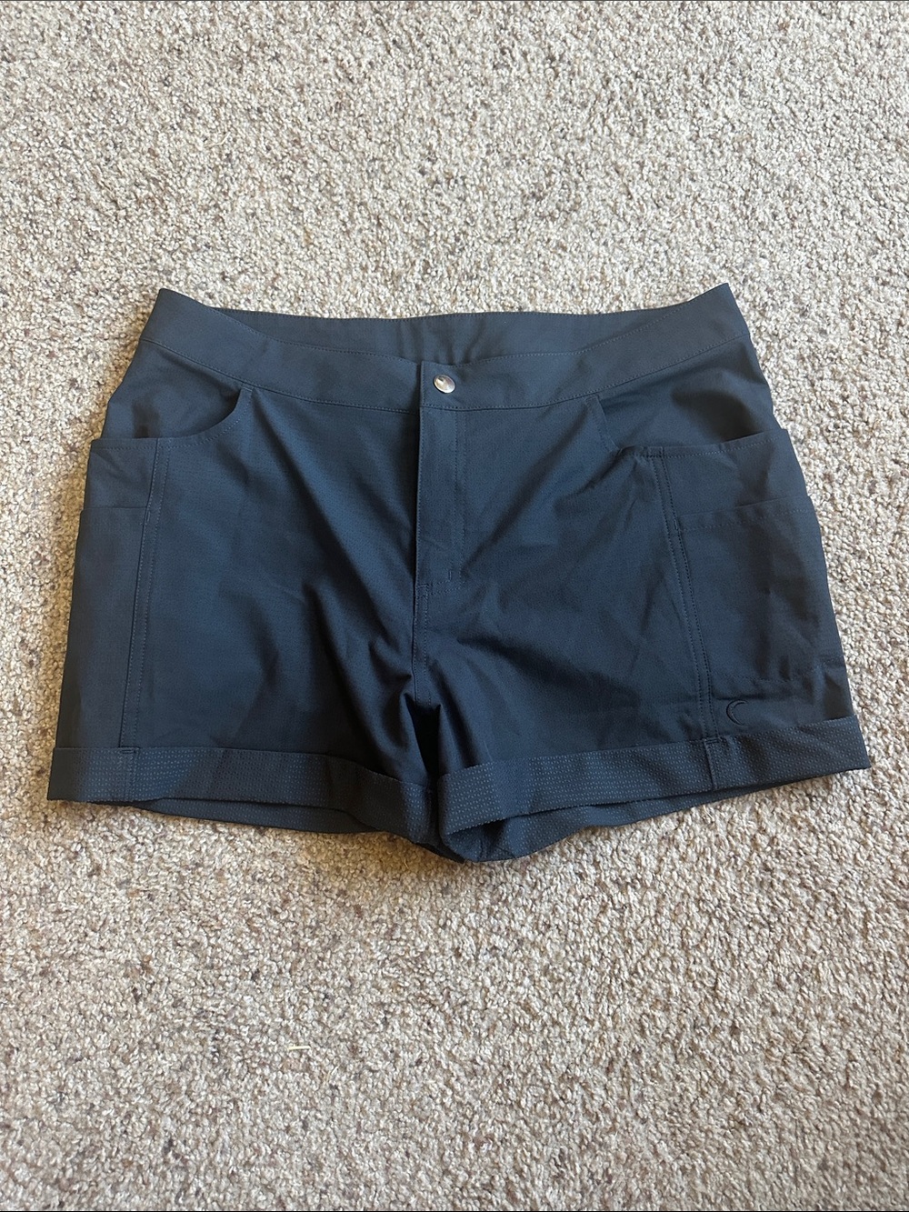 ZYIA Black Athletic Pull-On Shorts with Front Pockets